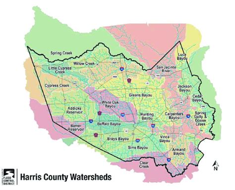 harris county flood control map